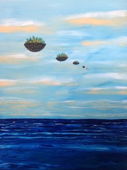 Painting, Flying islands, Andriy Klishyn