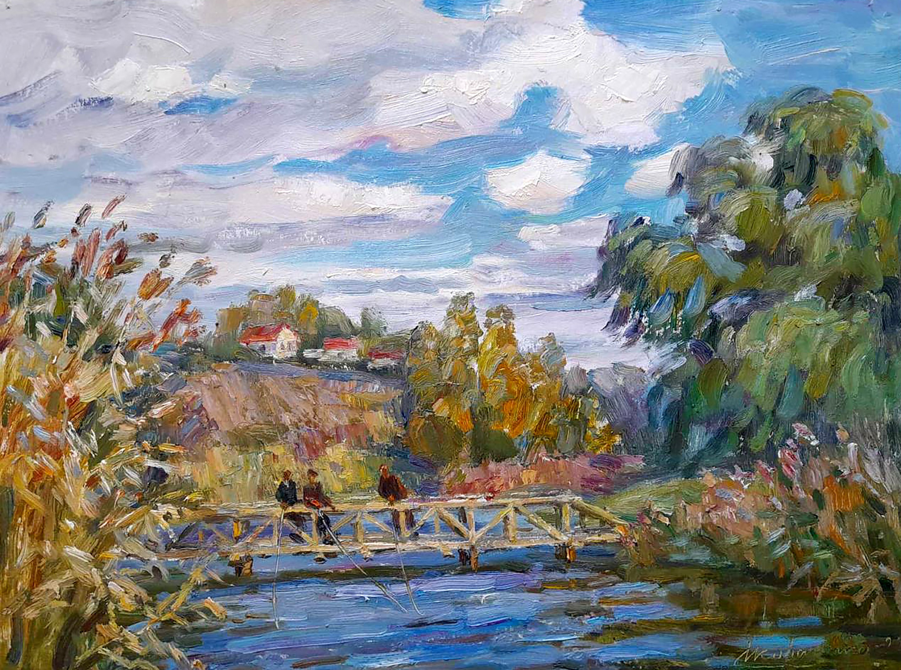 Kovalenko Ivan, Fishermen on the bridge Kovalenko Ivan, Fishermen on the bridge