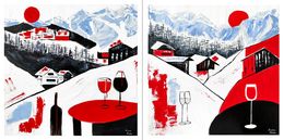 Drucke, Diptych: Après-Ski Delight (Giclée prints on Fine Art Paper), Kristina Mallen