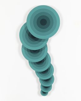 Gemälde, Vortex in Phthalo green, George Koutsouris