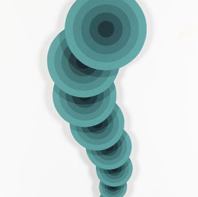 Painting, Vortex in Phthalo green, George Koutsouris