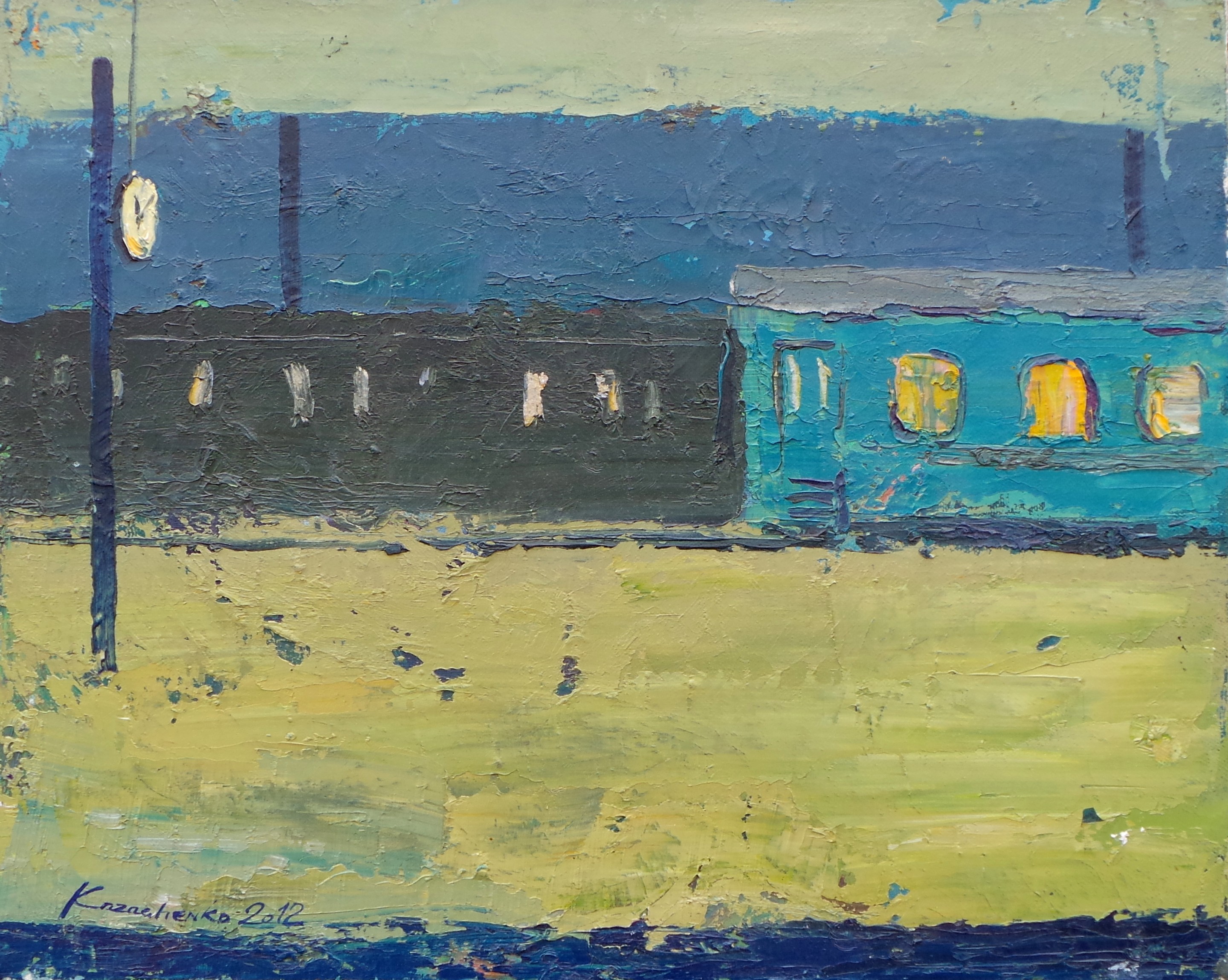 Vladyslav Kazachenko, Night railway station Vladyslav Kazachenko, Night railway station