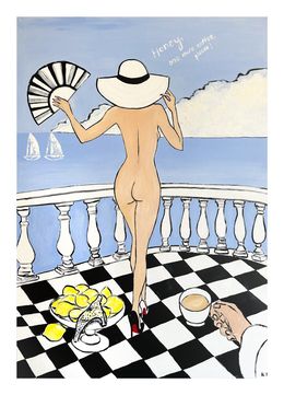 Print, Morning bliss on the Amalfi Coast (Giclée Print), Kristina Mallen