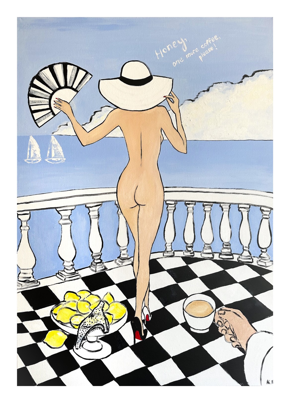 Kristina Mallen, Morning bliss on the Amalfi Coast (Giclée Print) Kristina Mallen, Morning bliss on the Amalfi Coast (Giclée Print)