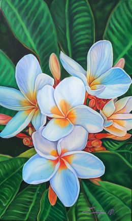 Peinture, Tropical flowers, Madalena Zampassi