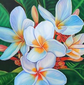 Gemälde, Tropical flowers, Madalena Zampassi