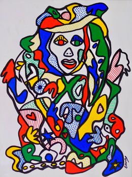 Painting, Becoming more with every stretch, Lena Bera-Pancini