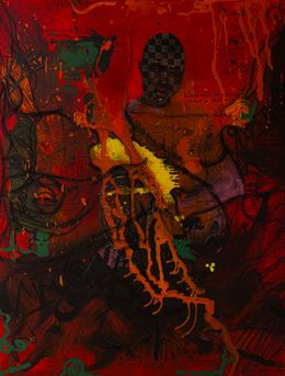 Painting, 150 Years From Now 1 - 21st Century, Contemporary, Figurative Portrait, Colours, Ogunniyi Oluwatosin