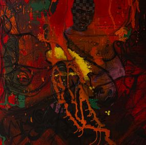 Gemälde, 150 Years From Now 1 - 21st Century, Contemporary, Figurative Portrait, Colours, Ogunniyi Oluwatosin