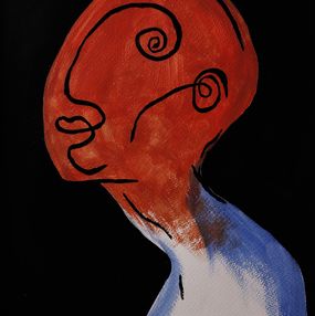Gemälde, Meditating in the Dark, Miiickey Madu