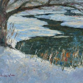 Painting, The Winter Backwater, Nikolay Dmitriev