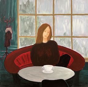Gemälde, Modern Portrait - Double Cappuccino, Iryna Bondar