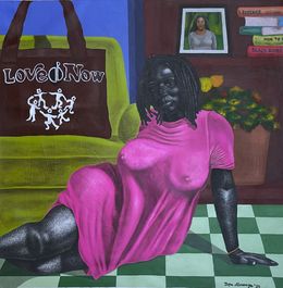 Gemälde, Hope - 21st Century, Contemporary, Figurative Portrait, Modern, Women, Fashion, Alawaye Tope
