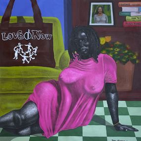 Gemälde, Hope - 21st Century, Contemporary, Figurative Portrait, Modern, Women, Fashion, Alawaye Tope