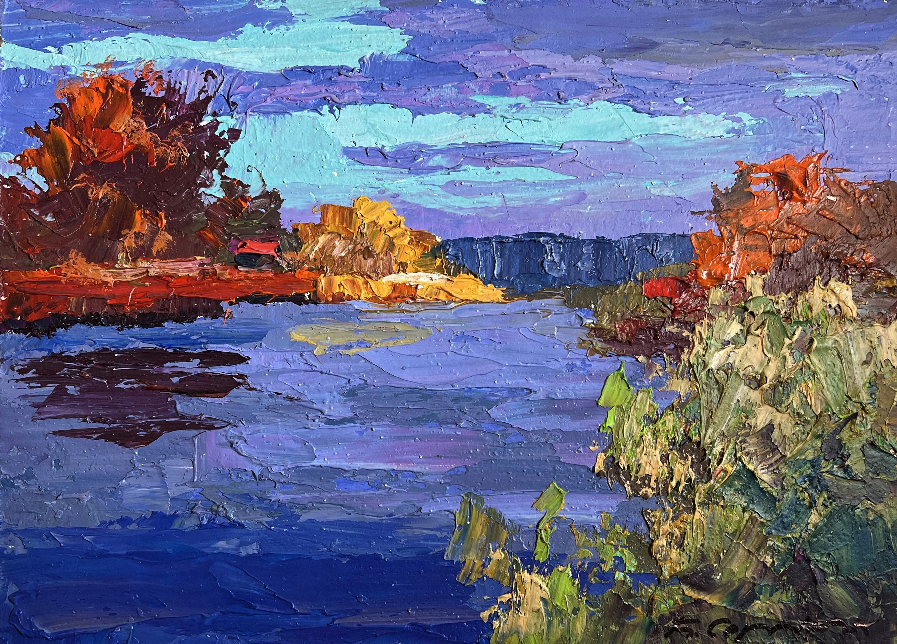 Boris Serdyuk, Evening on the river Boris Serdyuk, Evening on the river