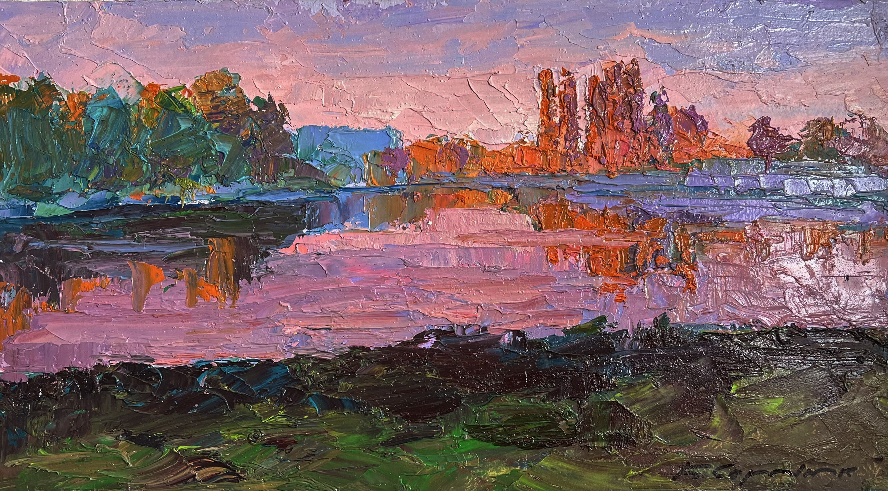 Boris Serdyuk, Evening on the river Boris Serdyuk, Evening on the river