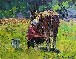 Gemälde, Lunch milking, Boris Serdyuk