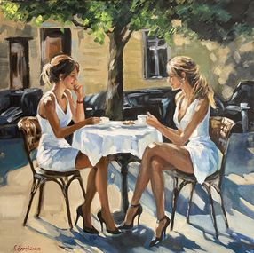 Gemälde, Boulevard Cafe, Anna Reznikova