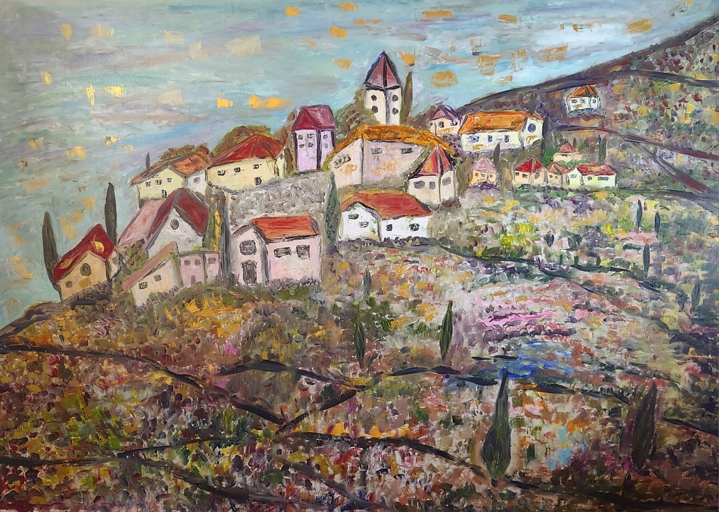 Dondi Schwartz, The Village in the Mountains Dondi Schwartz, The Village in the Mountains