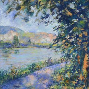 Painting, La Seine aux Andelys, Rose Barbe