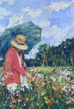 Gemälde, Femme au gilet rouge, Rose Barbe