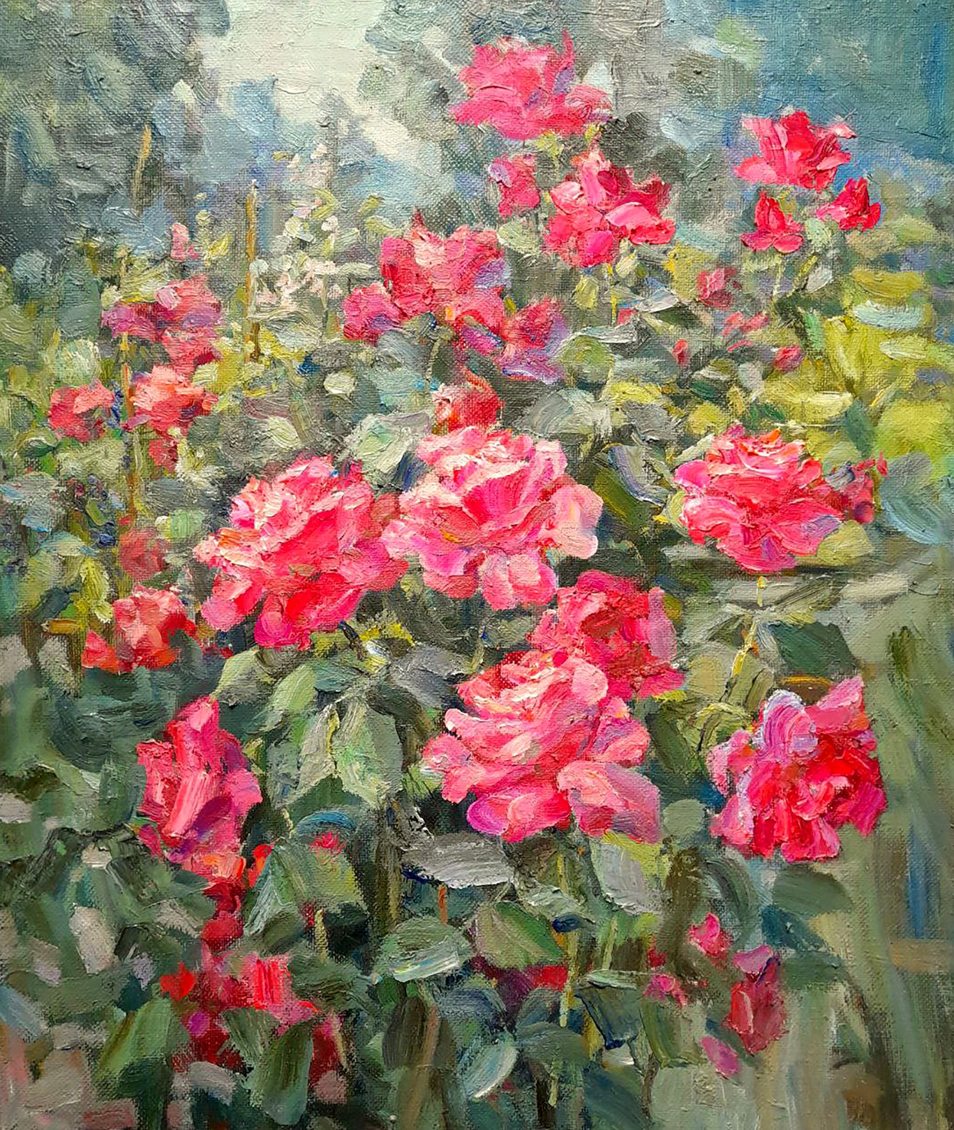 Kovalenko Ivan, Red rose bush Kovalenko Ivan, Red rose bush