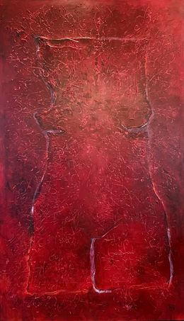 Peinture, Act, red Madonna, Malina Wieczorek