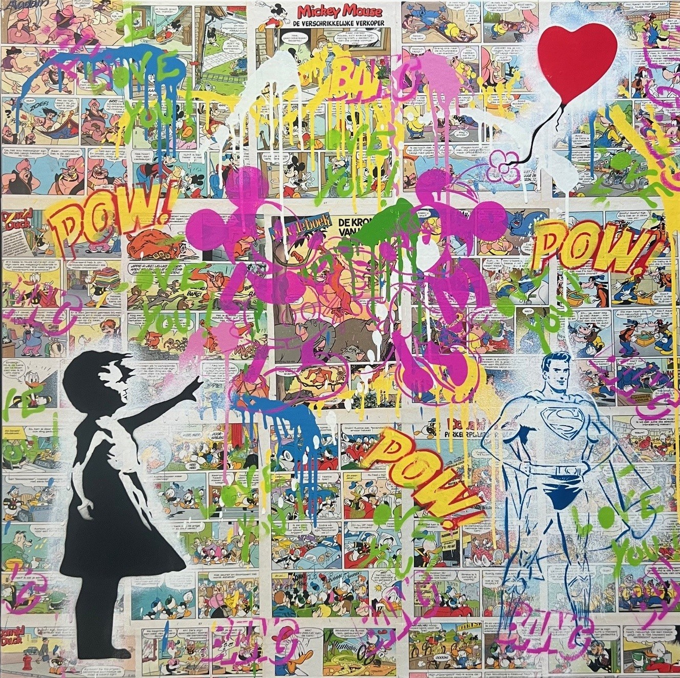 Koen Betjes, Girl with Balloon x POP x Mickey and Minnie Koen Betjes, Girl with Balloon x POP x Mickey and Minnie