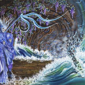 Pintura, Masque et mer - Paysage marin fantastique, Michèle Vincent