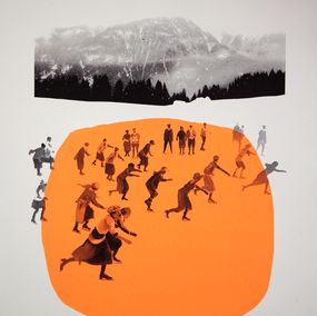 Print, Les patineuses - orange, Valérie Betoulaud