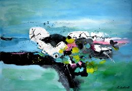 Painting, Colourful sea reflections, Pol Ledent
