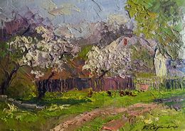 Gemälde, Cherry blossoms, Boris Serdyuk