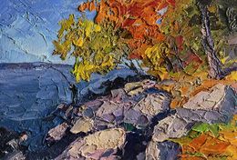 Gemälde, Autumn fishing, Boris Serdyuk