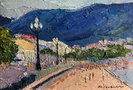 Gemälde, City embankment, Boris Serdyuk