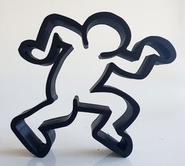 Skulpturen, Mini egyptian boy Haring black, SpyDDy