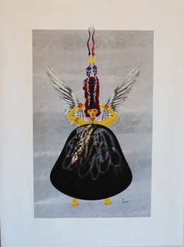 Gemälde, A Winged Queen with Snakes Holding up her Crown, Kim Soo Young