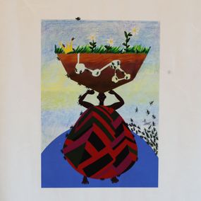 Painting, Queen Holding up the Earth with Ants, Kim Soo Young