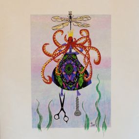 Painting, Queen Wearing an Octopus Crown, Kim Soo Young