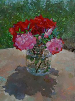 Peinture, Roses in Sunlight, Kamo Ohanyan