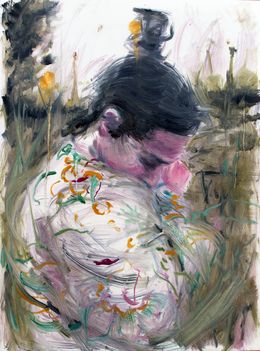 Peinture, Io stelo, fiore che si sovrappone e mi passa, Grazia Salierno