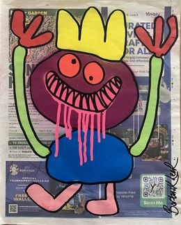 Peinture, Ray Ray - Crowned Purple and Blue Monster, Bortusk Leer