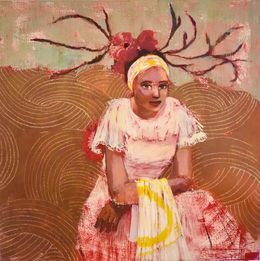 Gemälde, Fille aux foulards de soleil, Albane de Saint Remy