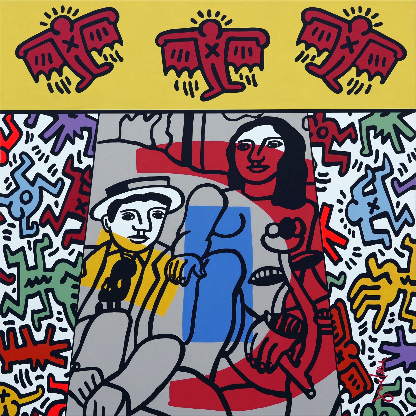 Jean-Michel Gnidzaz, Hommage Fernand Leger & K.H Jean-Michel Gnidzaz, Hommage Fernand Leger & K.H