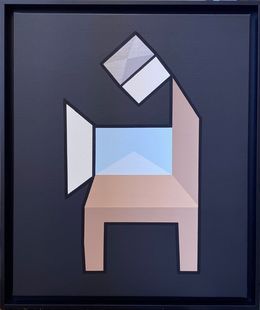 Peinture, L'homme lampadaire, Aurore Michel-Grégoire