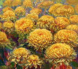 Painting, Bouquet of yellow flovers, Evgeny Chernyakovsky