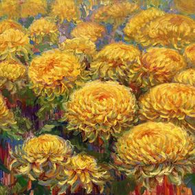 Pintura, Bouquet of yellow flovers, Evgeny Chernyakovsky