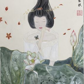 Fine Art Drawings, Immerse with Lotus, Becky Lam