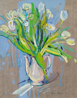 Peinture, White tulips, Helen Shukina