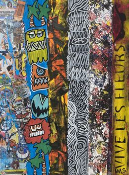 Fine Art Drawings, Vive les fleurs et les palmiers, Seb Paul Michel