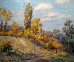 Painting, Walk in the autumn park, Kovalenko Ivan
